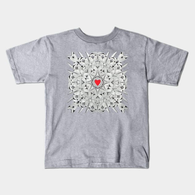 sacred Heart Kids T-Shirt by federicocortese